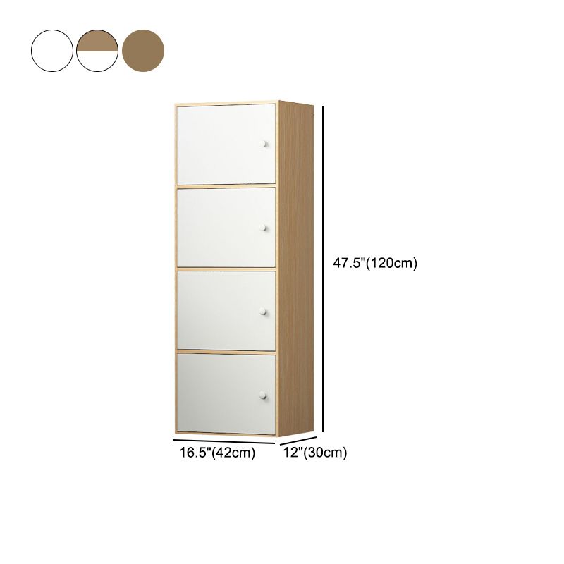 Estantería de madera de ingeniero moderno estantería de espalda cerrada con puerta para la oficina en casa