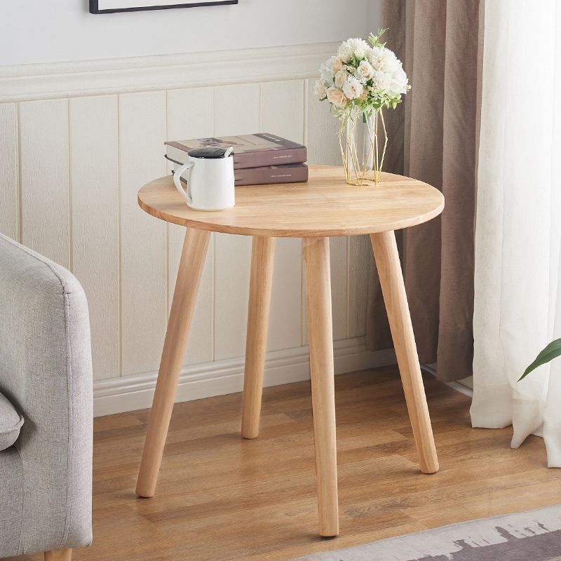 Contemporary Style Side End Table Solid Wood Round Sofa Side Accent Table Clearhalo 'Coffee & Accent Tables' 'End & Side Tables' 'end_side_tables' 'furn' 'furn_end_side_tables' 'Furniture' 'Living Room Furniture' 1200x1200_a4555ced-e311-4b23-bccc-504a538c96c5