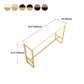 Marble & Wood Bar Dining Table with Rectangle Table Top Trestle Table - 41.3" H Clearhalo 'Bar Furniture' 'Bar Tables' 'bar_tables' 'furn' 'furn_bar_tables' 'Furniture' 'furniture_bar_tables' 'Kitchen & Dining Furniture' 'kitchen&dining_furn' 'kitchen' 1200x1200_a4557549-ed7f-4a21-87b5-811b3731eb7c