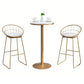 Glam 1/2/3 Pieces Faux Marble Bar Table Set Fixed Table Counter Set for Home Use Clearhalo 'Bar Furniture' 'furn' 'furn_home_bar_bar_sets' 'Furniture' 'Home Bars & Bar Sets' 'home_bar_bar_sets' 'Kitchen & Dining Furniture' 1200x1200_a456e3a6-0138-4441-890d-cc7d8a952b4f
