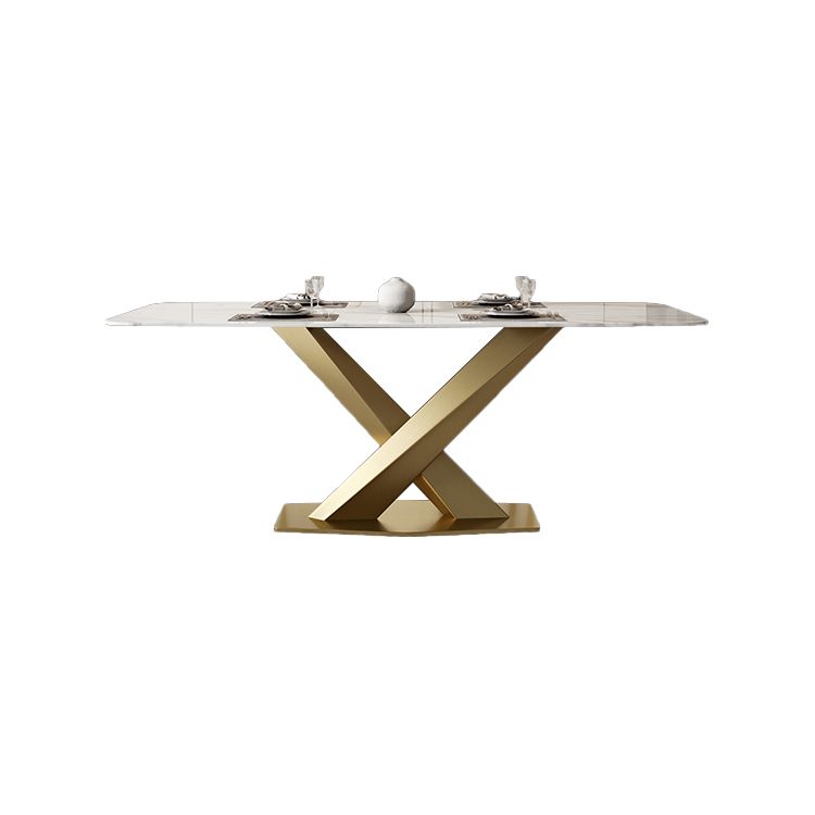 Metal Traditional Luxury Rectangle Table White Sintered Stone Table with Pedestal Clearhalo ' dining_table' 'Dining Tables & Seating' 'Dining Tables' 'furn' 'furn_dining_table' 'Furniture' 'furniture_dining_table' 'Kitchen & Dining Furniture' 'kitchen&dining_furn' 'kitchen' 'kitchen_dining_table' 1200x1200_a4570bd0-f087-4424-bda5-5b9646114bd3