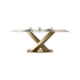 Metal Traditional Luxury Rectangle Table White Sintered Stone Table with Pedestal Clearhalo ' dining_table' 'Dining Tables & Seating' 'Dining Tables' 'furn' 'furn_dining_table' 'Furniture' 'furniture_dining_table' 'Kitchen & Dining Furniture' 'kitchen&dining_furn' 'kitchen' 'kitchen_dining_table' 1200x1200_a4570bd0-f087-4424-bda5-5b9646114bd3