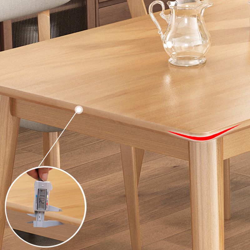 Rectangle 4 Legs Modern Dining Table Wood Color Fixed Table of Solid Wood Clearhalo ' dining_table' 'Dining Tables & Seating' 'Dining Tables' 'furn' 'furn_dining_table' 'Furniture' 'furniture_dining_table' 'Kitchen & Dining Furniture' 'kitchen&dining_furn' 'kitchen' 'kitchen_dining_table' 1200x1200_a4599843-bd4b-4010-8559-112ae4128366