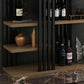 Metal Floor Bottle Wine Rack Contemporary Wine Holder with Storage Shelves Clearhalo 'furn' 'furn_wine_racks' 'Furniture' 'Kitchen & Dining Furniture' 'Wine Racks' 'wine_racks' 1200x1200_a45c2a14-5e12-407c-8bc7-76e543daed20