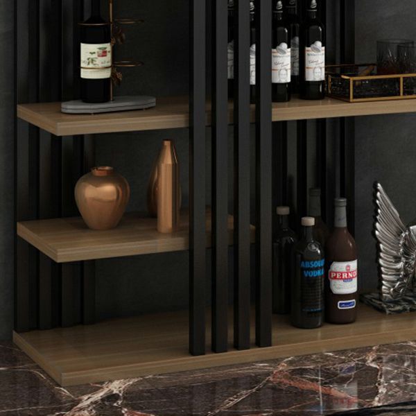 Metal Floor Bottle Wine Rack Contemporary Wine Holder with Storage Shelves Clearhalo 'furn' 'furn_wine_racks' 'Furniture' 'Kitchen & Dining Furniture' 'Wine Racks' 'wine_racks' 1200x1200_a45c2a14-5e12-407c-8bc7-76e543daed20