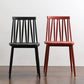 Modern Style Chair Plastic Armless Dining Chair with Metal Base