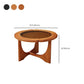 Table basse ou table d'appoint avec plateau en verre, pieds croisés noirs, table de cocktail