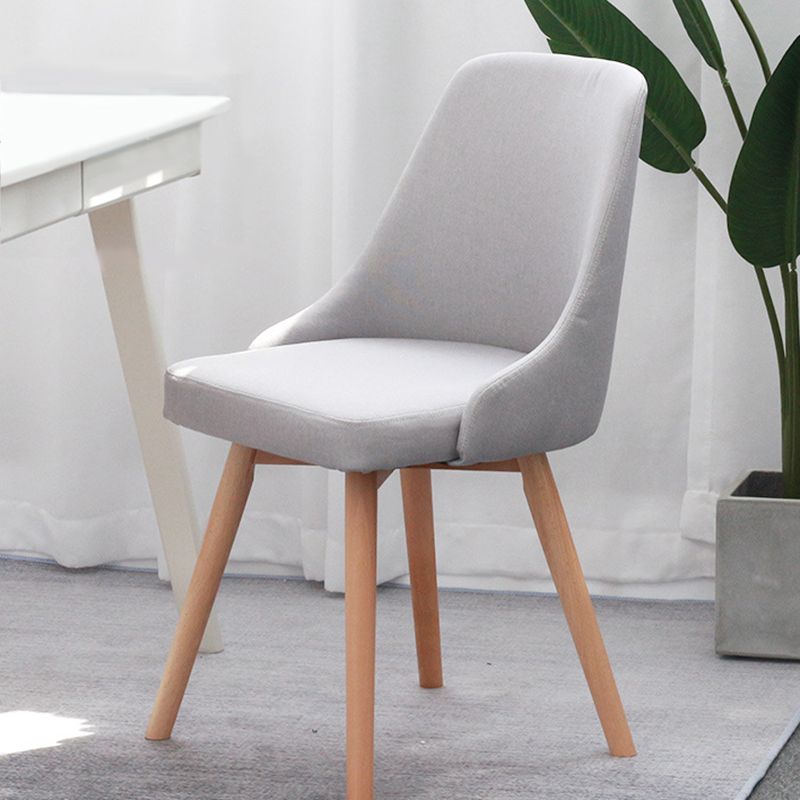 Cotton Blend /PU Upholstered Accent Chair Solid Wood Chair with 4 Legs Clearhalo 'Accent Chairs' 'accent_chairs' 'Chairs & Seating' 'furn' 'furn_accent_chairs' 'Furniture' 'Living Room Furniture' 1200x1200_a45d63fc-d65d-4f92-a92c-47b6bf6dc70a