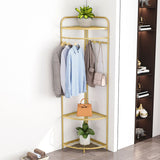 Eigentijdse stijl jas hanger multilayer planken metaalachtige toegangsrek rek