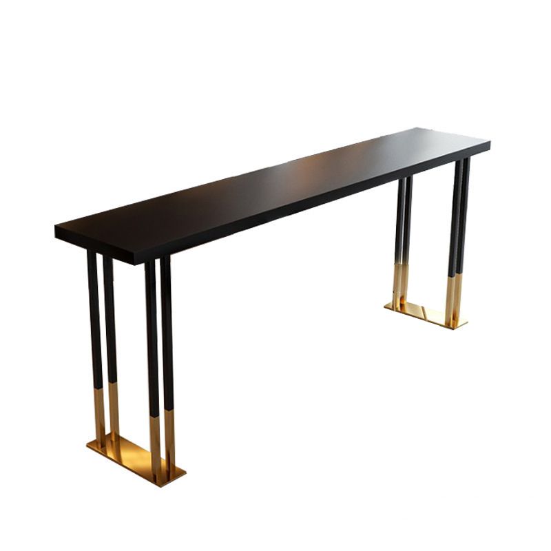 Wood Top Bar Table Traditional Luxury Rectangle Bar Dining Table with Sled Base Clearhalo 'Bar Furniture' 'Bar Tables' 'bar_tables' 'furn' 'furn_bar_tables' 'Furniture' 'furniture_bar_tables' 'Kitchen & Dining Furniture' 1200x1200_a45e6de4-ff69-4ea0-8a82-583fefe0cca0