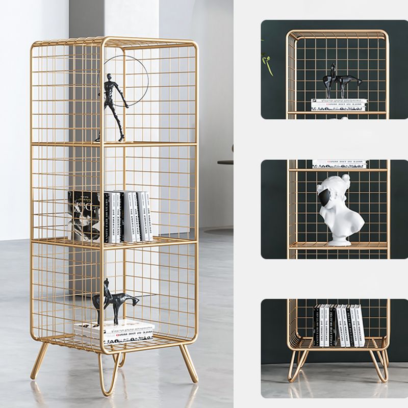 Glam Metal Bookshelf Standard Shelf Shelfshelf for Home Office