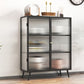 14" W Modern Storage Cabinet Glass Door Buffet Cabinet for Dining Room Clearhalo 'Display & China Cabinets' 'display_china_cabinets' 'furn' 'furn_display_china_cabinets' 'Furniture' 'Kitchen & Dining Furniture' 1200x1200_a462d562-0bd6-4f3f-aa9a-4d8cdc2473bd