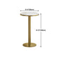 Glam Style Gold Metal Bar Table 21.6" Round Top Marble Indoor Bistro Table Clearhalo 'Bar Furniture' 'Bar Tables' 'bar_tables' 'furn' 'furn_bar_tables' 'Furniture' 'furniture_bar_tables' 'Kitchen & Dining Furniture' 'kitchen&dining_furn' 'kitchen' 1200x1200_a465cf64-dc78-4f99-bdeb-48c7bcbbeaa5