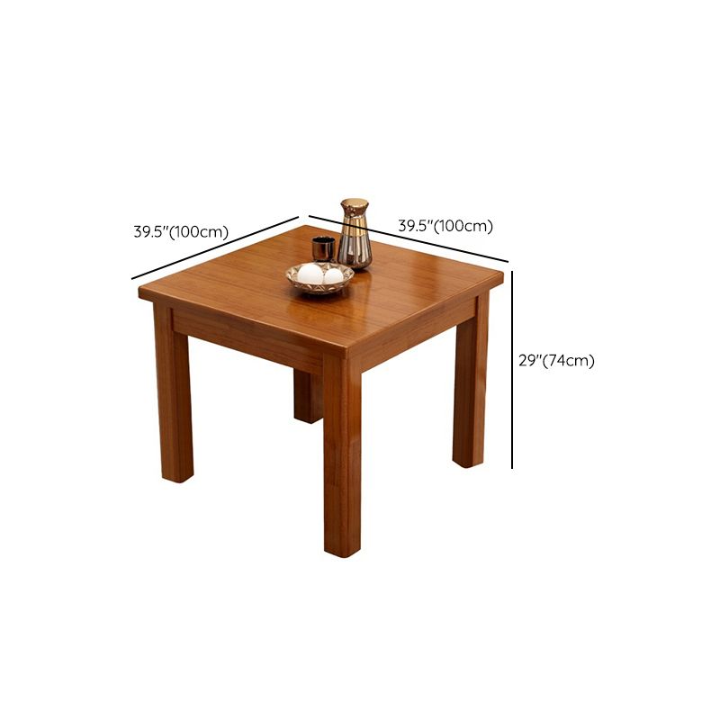 Modern Square Dinner Table Brown Solid Wood Tabletop for 2 Persons Clearhalo 'Dining Tables & Seating' 'Dining Tables' 'dining_table' 'furn' 'furn_dining_table' 'Furniture' 'Kitchen & Dining Furniture' 1200x1200_a465dbee-8b88-4b7e-a387-dabe38dfa4f6