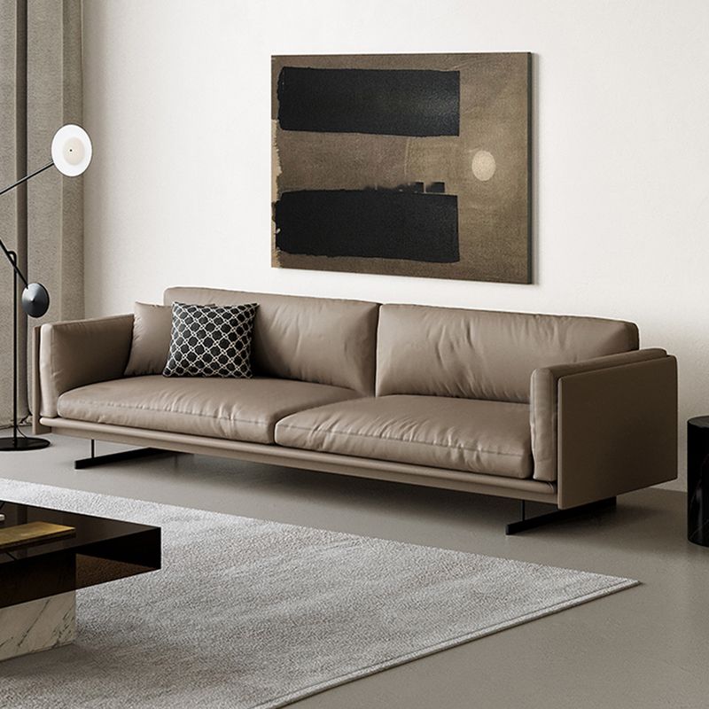 Mid Century Modern Sofa Gray Cushions Settee for Living Room Clearhalo 'furn' 'furn_sofas' 'Furniture' 'Living Room Furniture' 'Sofa' 'sofas' 1200x1200_a4662db7-e1bb-483f-a30e-7a6ec35cef39