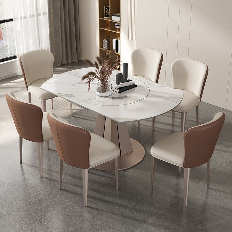 Set da pranzo moderno in pietra sinterizzata Set da pranzo da 1/2/5/7 pezzi per uso domestico