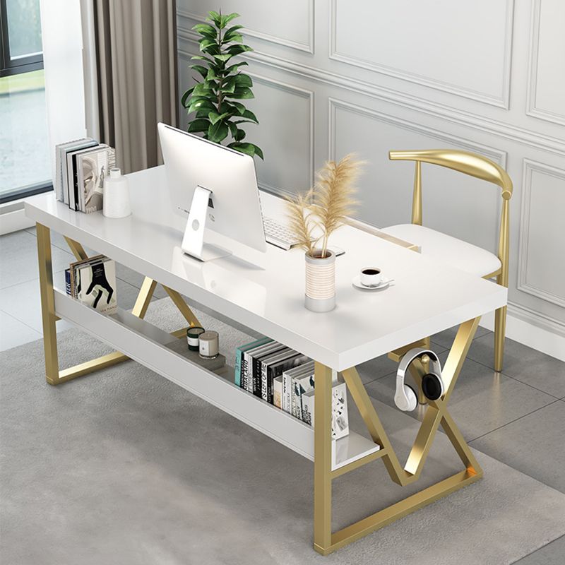 Massief hout rechthoekig schrijfbureau 1-plank 29.53 "Tall Office Desk