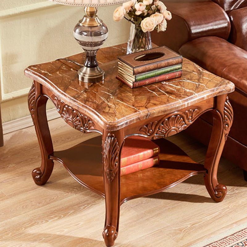 Brown Rubber Wood Side Table, Traditional Rectangular End Table Clearhalo 'Coffee & Accent Tables' 'End & Side Tables' 'end_side_table' 'end_side_tables' 'furn' 'furn_end_side_tables' 'Furniture' 'furniture_end_side_table' 'Living Room Furniture' 1200x1200_a4682c12-7ba9-44ee-b289-dcd3a430ac27
