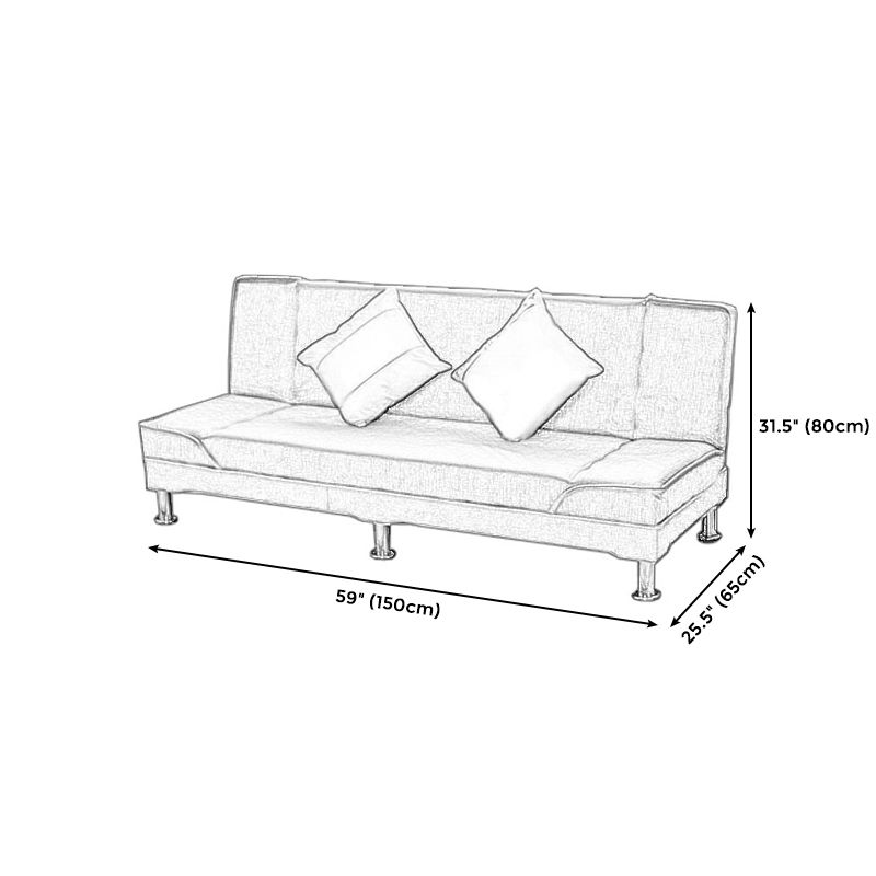 Mélange de coton moderne et velours convertibles du dos du dos sans bras