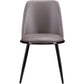 Glam Home Side Chair Metal Legs Upholstered Armless Dining Chair