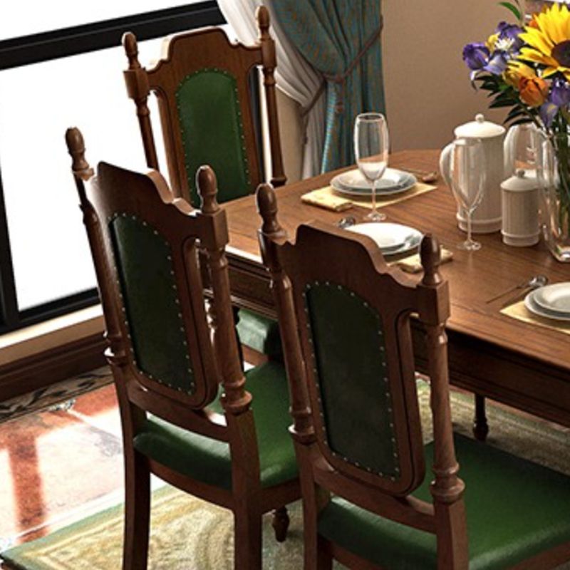 7 -teilige Esstisch Sets Rechteck mit Massivholz Esszimmer Möbelset Set