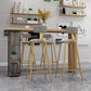Solid Wood Counter Table with Rectangle Table Top Double Pedestal Table - 41.3" H Clearhalo 'Bar Furniture' 'Bar Tables' 'bar_tables' 'furn' 'furn_bar_tables' 'Furniture' 'furniture_bar_tables' 'Kitchen & Dining Furniture' 1200x1200_a46ae2ab-f1f2-44fe-a138-7faa5fd45b76