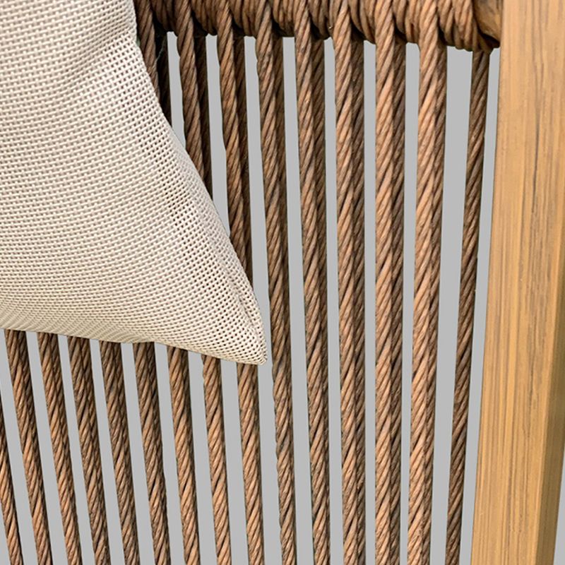 Chaise de rocker en osier moderne chaise de rocker de cadre en métal pour extérieur