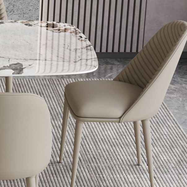 Modern Kitchen Stone Furniture 1/4/5/7 Pieces Rectangle Dining Room Table with Side Chairs Clearhalo 'Dining Room Sets' 'Dining Tables & Seating' 'dining_room_set' 'furn' 'furn_dining_room_set' 'Furniture' 'Kitchen & Dining Furniture' 1200x1200_a46e58b0-83bf-4685-94cf-9e6f9195e9cb