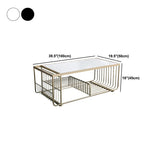 Rectangle Cocktail Table with 3 Iron Shelves and Marble Top Coffee Table Clearhalo 'Coffee & Accent Tables' 'Coffee Tables' 'coffee_tables' 'furn' 'furn_coffee_tables' 'Furniture' 'Living Room Furniture' 1200x1200_a470fba9-62f4-4129-aedc-07db4c1e4081