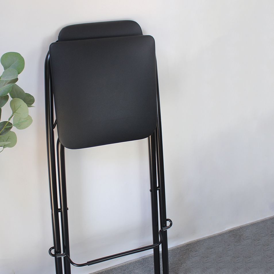 Modern Backrest Folding Counter Stool Iron Balcony Bar Stool with Footrest Clearhalo 'Bar Furniture' 'Bar Stools' 'bar_stools' 'furn' 'furn_bar_stools' 'furniture_bar_stools' 'Kitchen & Dining Furniture' 'kitchen&dining_furn' 'kitchen' 'kitchen_furn' Furniture' 1200x1200_a471cf0e-c166-4fb3-97a5-0f4ba038aaf3