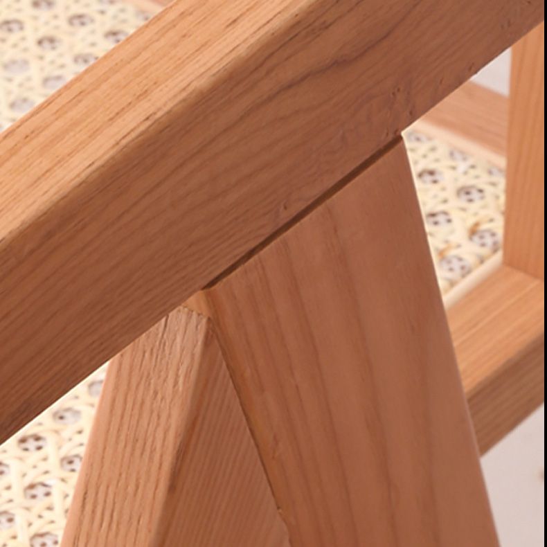Solid Wood Kitchen Dining Chairs Contemporary Arm Chairs in Natural