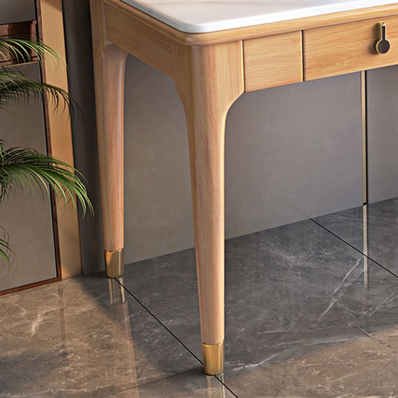 Glam Style Stone Writing Desk Solid Wood Rectangular Office Desk Clearhalo 'furn' 'furn_office_desk' 'Furniture' 'Office Desks' 'Office Furniture' 'office_desk' 1200x1200_a472d64c-a9b5-4e71-abb3-9fae22d93b19