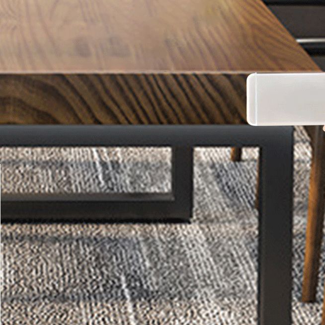 Solid Wood Contemporary Writing Desk Bedroom Office Desk with Black Legs Clearhalo 'furn' 'furn_office_desk' 'Furniture' 'Office Desks' 'Office Furniture' 'office_desk' 1200x1200_a473f915-1e8b-467a-b414-6d6d75c4b6ae