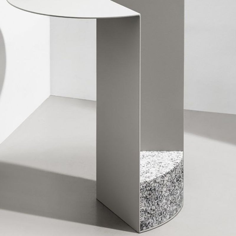 Mid-century Modern Round Side Table with Storage Pedestal End Table