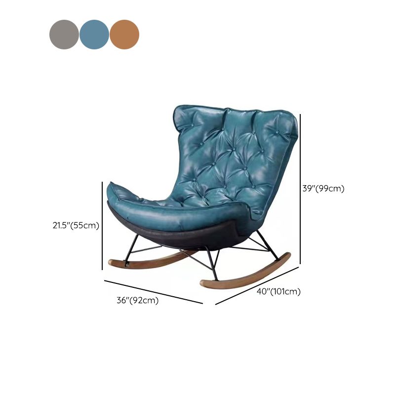 Moderne stijl enkele schommelstoel binnensis schommelstoel met kussen
