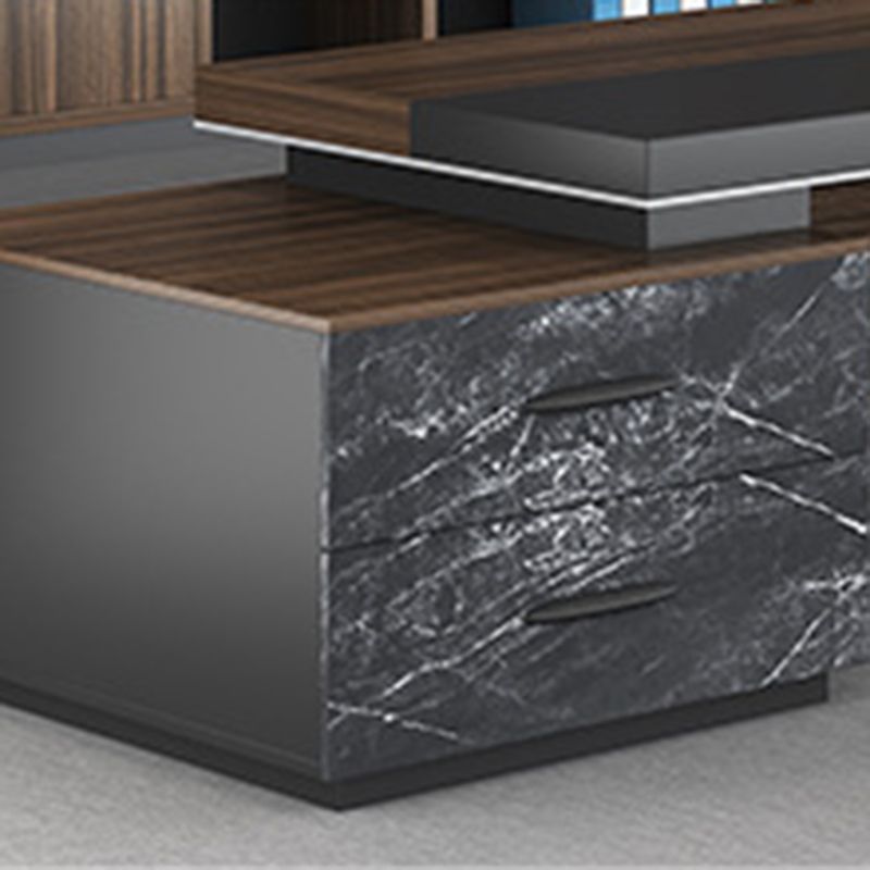 Contemporary Office Desk L-Shape Executive Desk with 2 Storage Drawers Clearhalo 'furn' 'furn_office_desk' 'Furniture' 'Office Desks' 'Office Furniture' 'office_desk' 1200x1200_a4754074-77a0-448a-8031-15081cd3aaa4