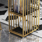 Glam Marble Counter Table with Rectangle Table Top Double Pedestal Table - 42" H Clearhalo 'Bar Furniture' 'Bar Tables' 'bar_tables' 'furn' 'furn_bar_tables' 'Furniture' 'furniture_bar_tables' 'Kitchen & Dining Furniture' 1200x1200_a475edfd-7af3-4539-bcaa-840c0add71d0