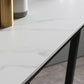 Industrial Rectangle Indoor Bar Dining Table White Stone Bistro Table Fixed Table Clearhalo 'Bar Furniture' 'Bar Tables' 'bar_tables' 'furn' 'furn_bar_tables' 'Furniture' 'furniture_bar_tables' 'Kitchen & Dining Furniture' 'kitchen&dining_furn' 'kitchen' 1200x1200_a4764f09-2cee-4d81-82b1-020023e90d2c