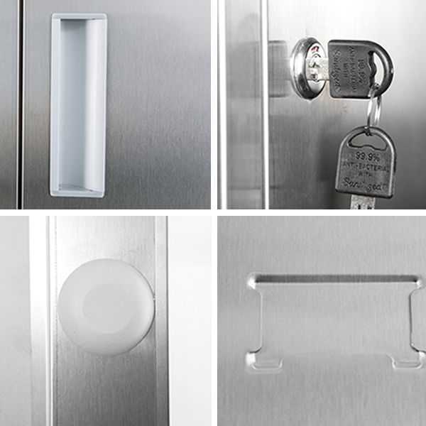 Moderno moderno armadio a cerniera a car "Armale in metallo cromata per bagno