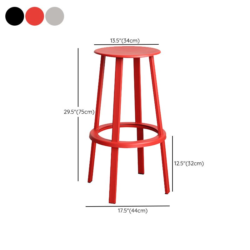 Contemporary Metal Legs Bar Stools Indoor Backless Bar Stool Clearhalo 'Bar Furniture' 'Bar Stools' 'bar_stools' 'furn' 'furn_bar_stools' 'Furniture' 'Kitchen & Dining Furniture' 1200x1200_a476e341-d9a7-4cb8-98be-fd8e9c75552a