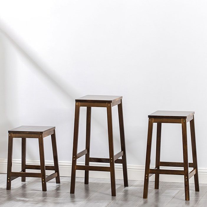 Industrial Square Backless Stool Wooden Footrest Barstool for Living Room Clearhalo 'Bar Furniture' 'Bar Stools' 'bar_stools' 'furn' 'furn_bar_stools' 'Furniture' 'Kitchen & Dining Furniture' 1200x1200_a4772e62-e71f-4fe8-9b79-d53e27e3c521