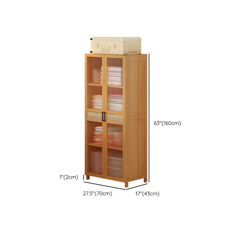 Modern Style Wardrobe Cabinet Wood Clothes Rail Wardrobe Armoire with Legs Clearhalo 'Armoires & Wardrobes' 'armoires_wardrobes' 'Bedroom Furniture' 'furn' 'furn_armoires_wardrobes' 'Furniture' 1200x1200_a477e72f-9eaa-43fc-810b-636e9e44b0c3