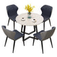 Round Double Pedestal Dining Site Table Contemporary Dinette Table for Home Clearhalo ' dining_table' 'Dining Tables & Seating' 'Dining Tables' 'furn' 'furn_dining_table' 'Furniture' 'furniture_dining_table' 'Kitchen & Dining Furniture' 'kitchen&dining_furn' 'kitchen' 'kitchen_dining_table' 1200x1200_a478d34e-5281-49a4-85d5-b5bf2f3975f4