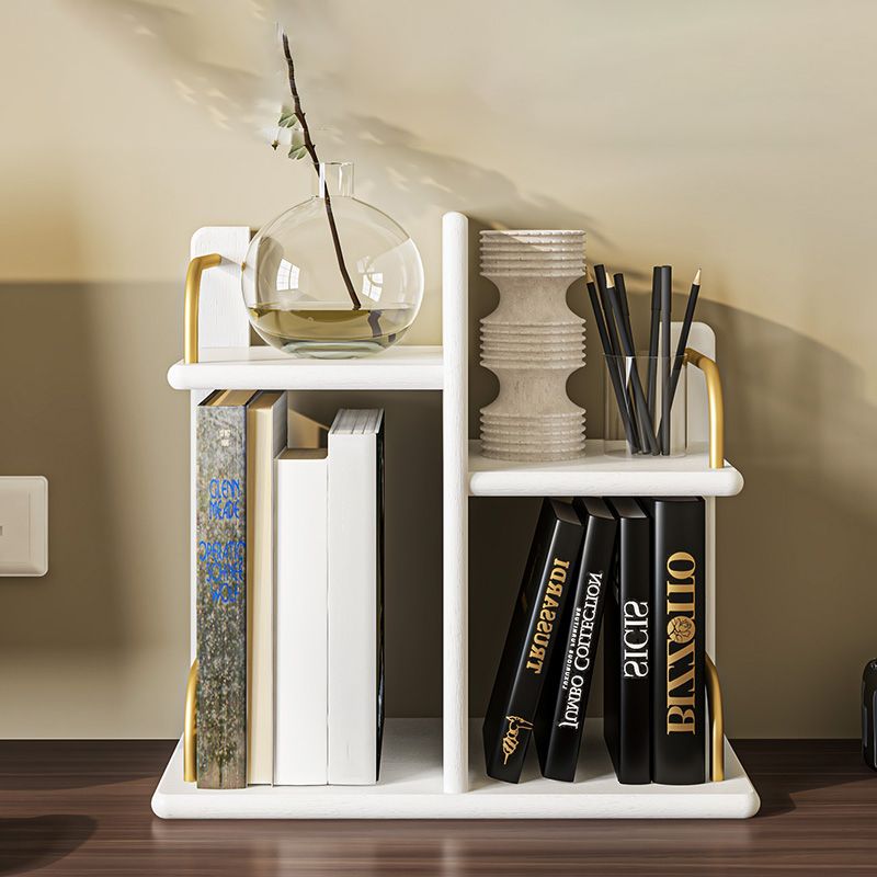 Wooden Open Back Bookshelf Standard Contemporary Bookcase with Shelves