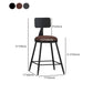 Industrial Armless Backrest Counter Stool Iron Cashier Bar Stool with Leather Cushion Clearhalo 'Bar Furniture' 'Bar Stools' 'bar_stools' 'furn' 'furn_bar_stools' 'furniture_bar_stools' 'Kitchen & Dining Furniture' 'kitchen&dining_furn' 'kitchen' 'kitchen_furn' Furniture' 1200x1200_a4792c8a-5744-42dd-aa49-e8ef7fdcb2a7