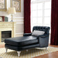 Traditional Two Arm Chaise Round Arms Accent Chair for Living Room