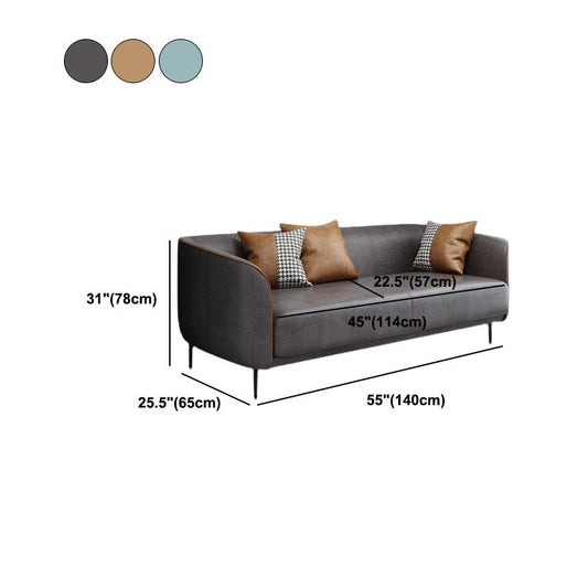 SOFA in pelle finta 25,59 "d x 30,70" di divano a smoking per soggiorno per soggiorno