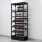 Industrial Floor Wine Holder Rack Metal Wine Racks with Shelf