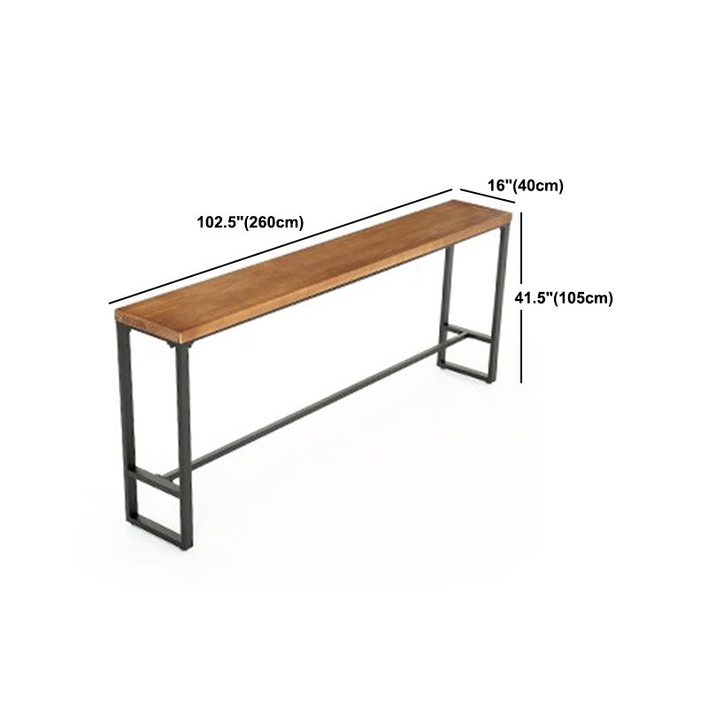 Tavolo da barra industriale da tavolo da barra industriale di rettangolo in legno in legno in legno