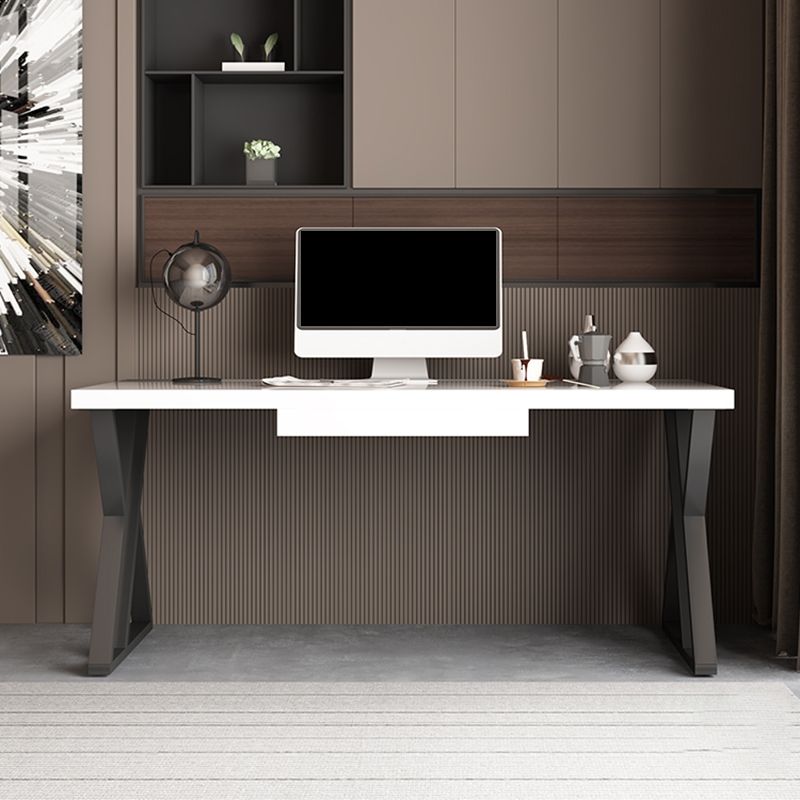 Rectangular Solid Wood Office Desk Antique Finish Computer Desk Clearhalo 'furn' 'furn_office_desk' 'Furniture' 'Office Desks' 'Office Furniture' 'office_desk' 1200x1200_a480ea14-4fc4-47c7-8645-e6ae3beb0647